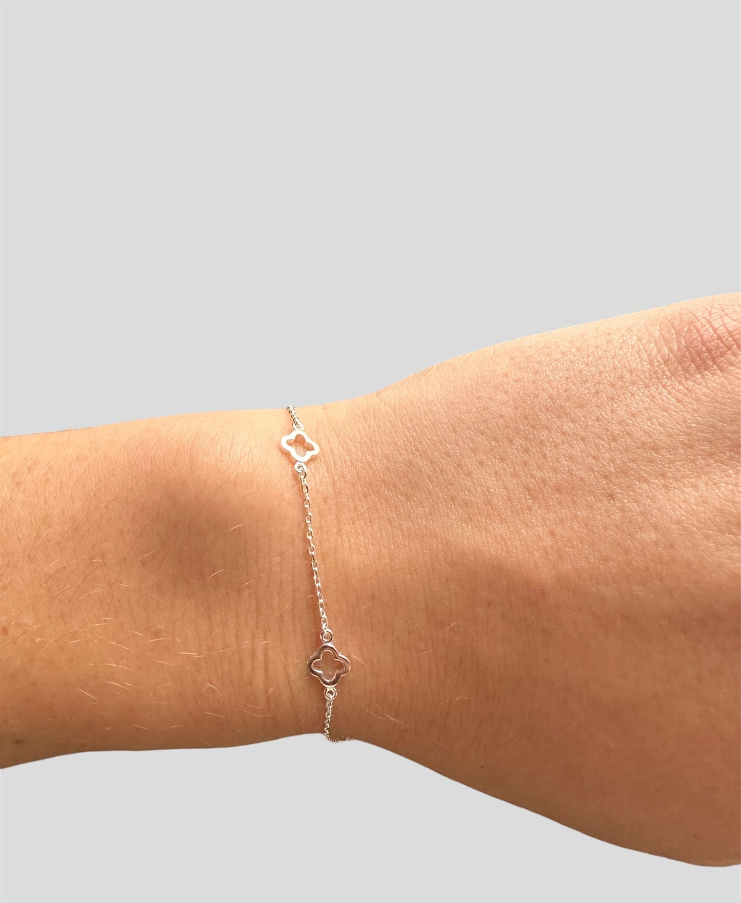 Silver Clover Bracelet
