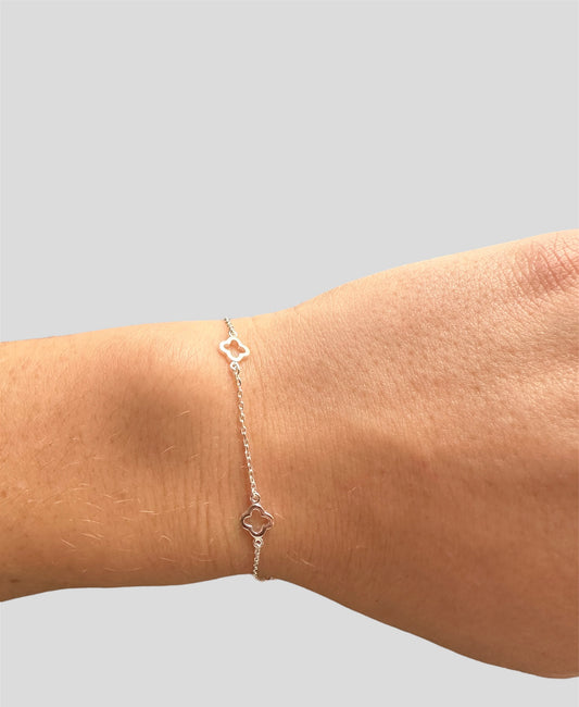 Silver Clover Bracelet
