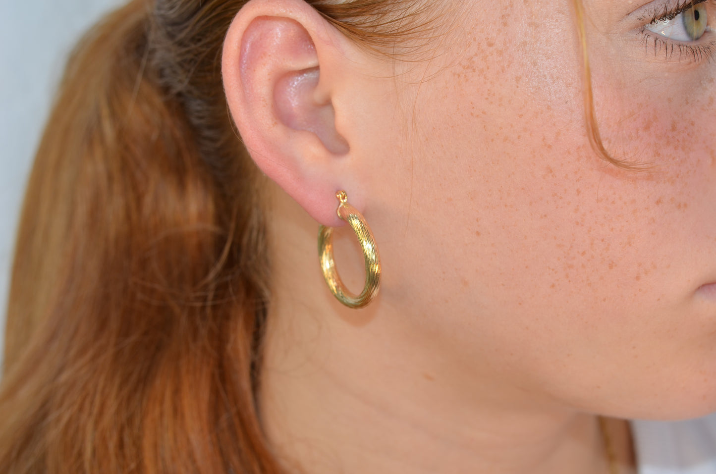 Diamond Cut Gold Hoops