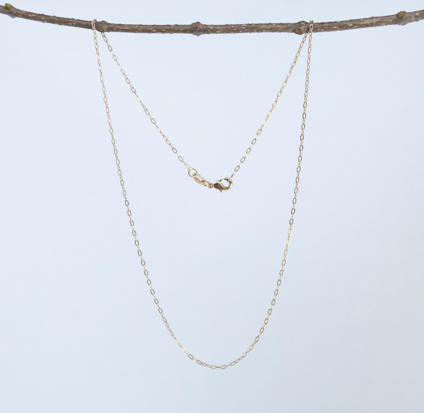 Gold Paper Clip Chain: 1.2mm
