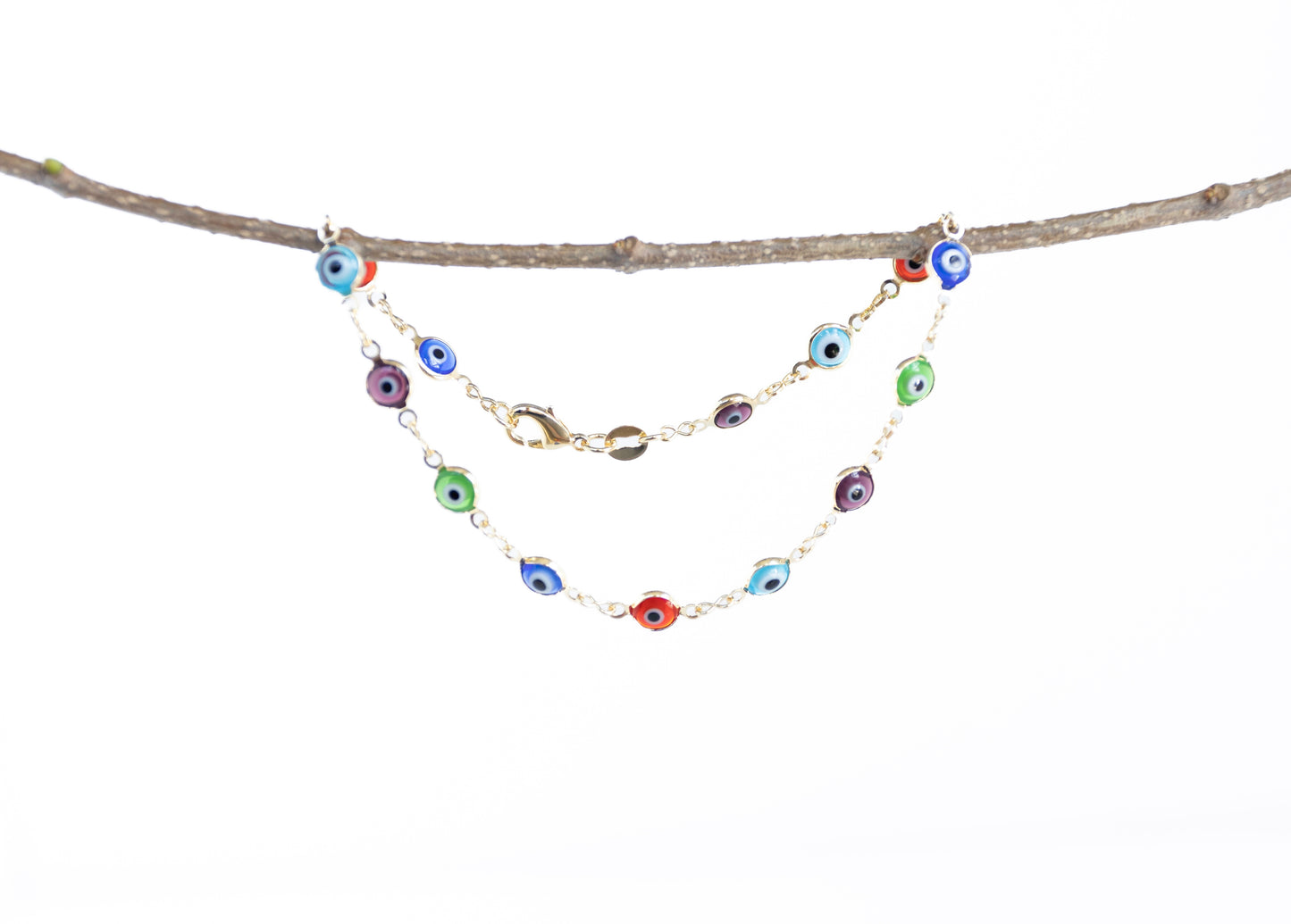 Colorful Evil Eye Anklet
