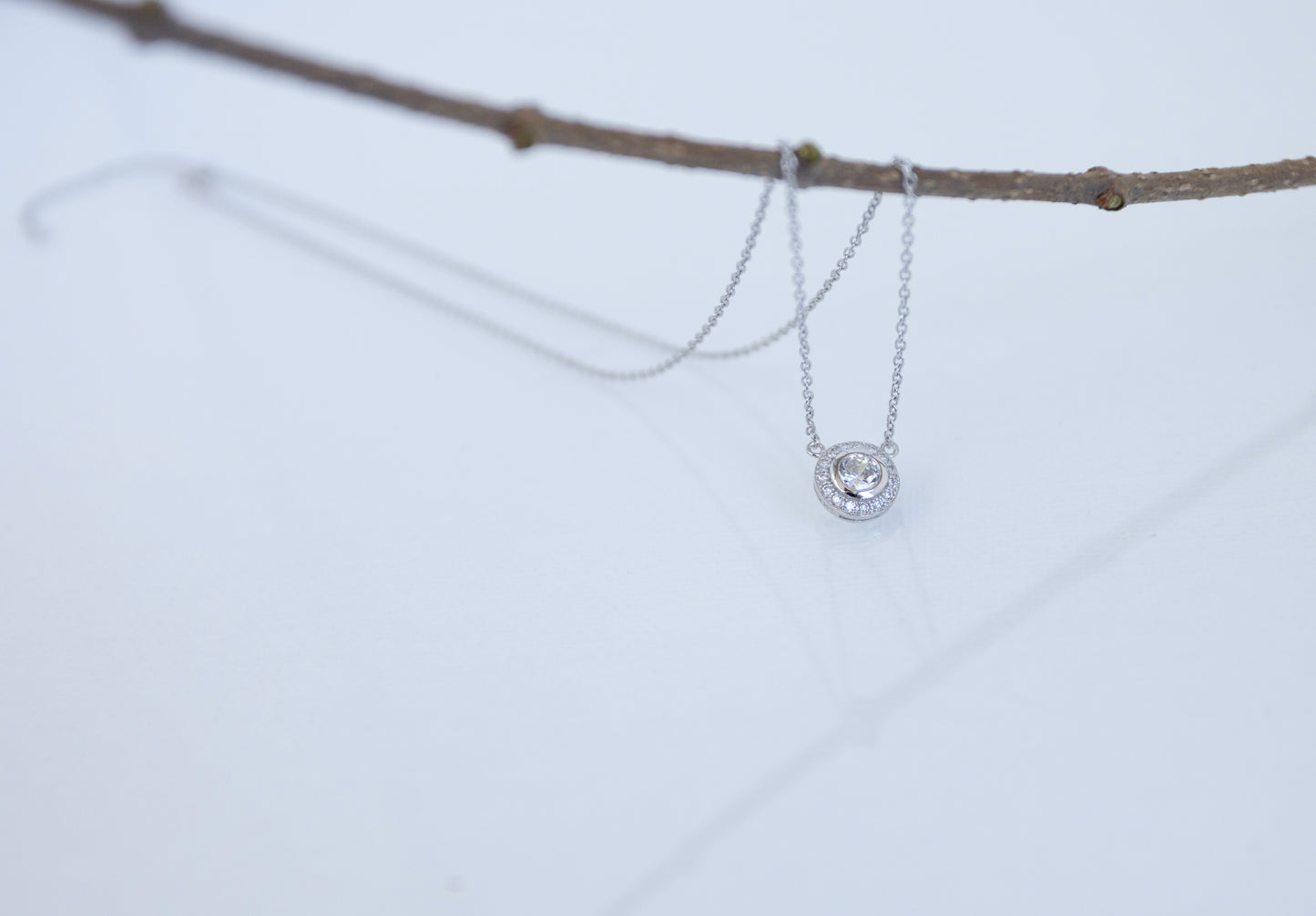 Bezel Set Necklace
