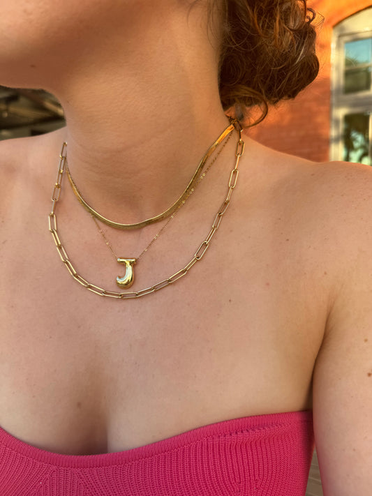 Bubble Initial Necklace