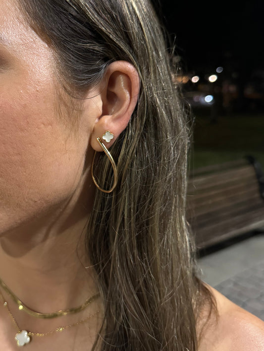 White Clover Earring
