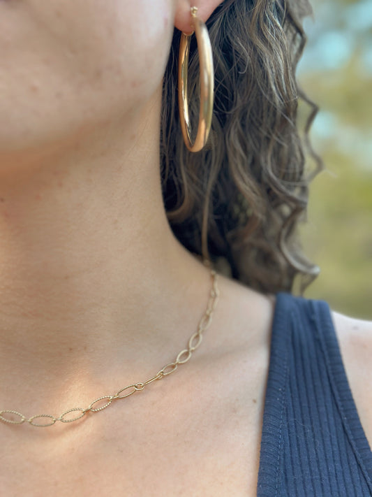 Gold Paper Clip Chain- 4.7mm