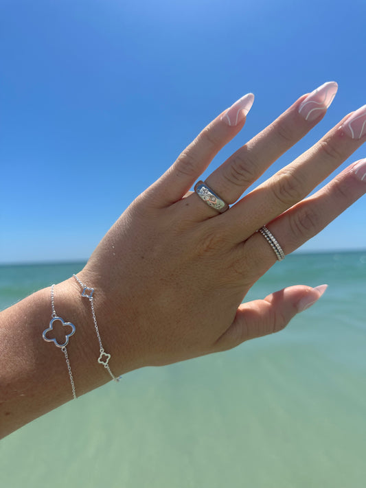 Silver Clover Bracelet