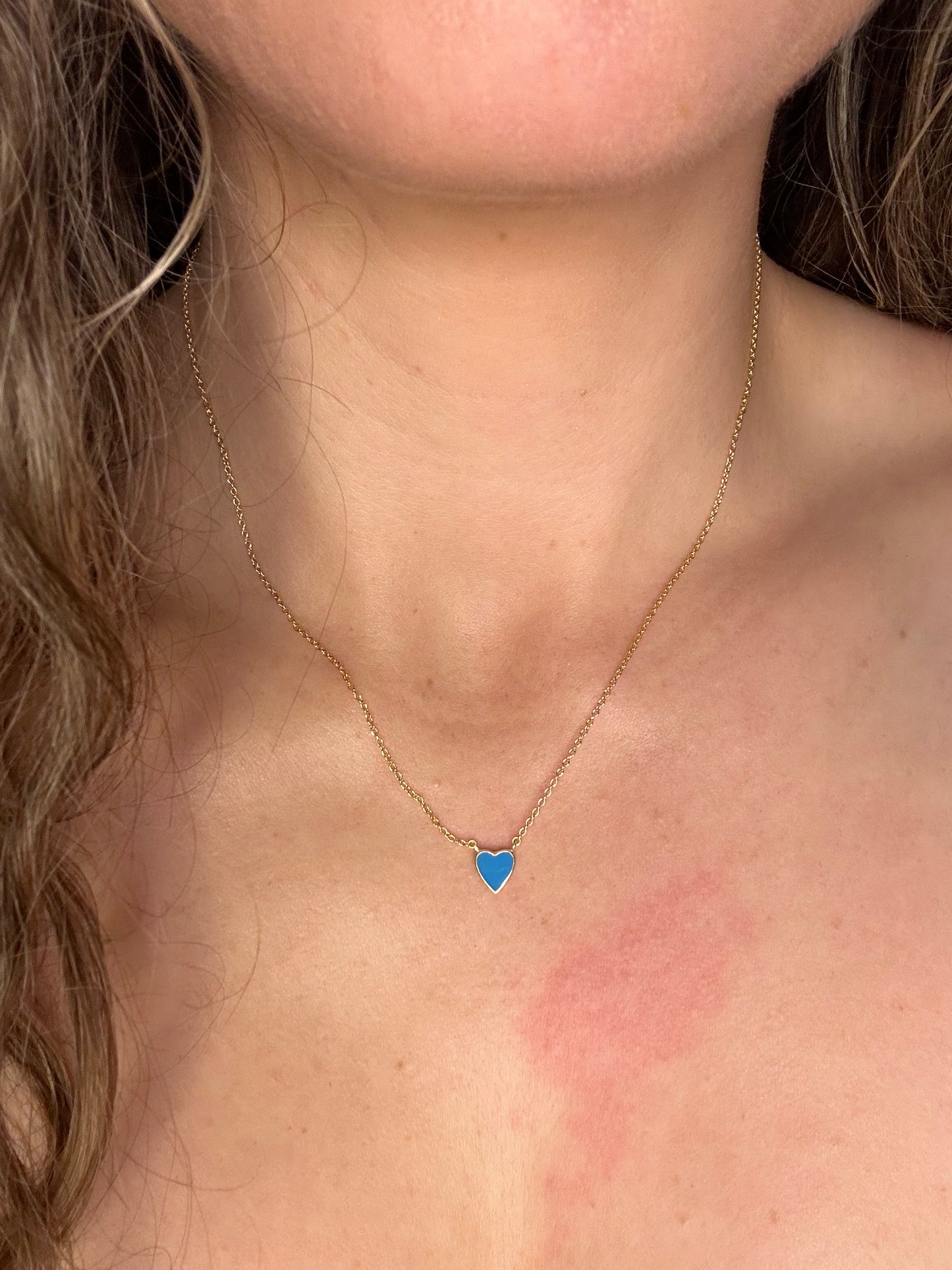 Blue Heart Necklace