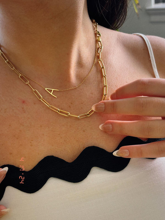 Gold  Paperclip Chain