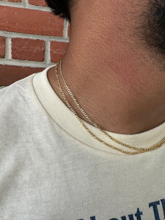 Gold Figaro Chain- 1.8mm