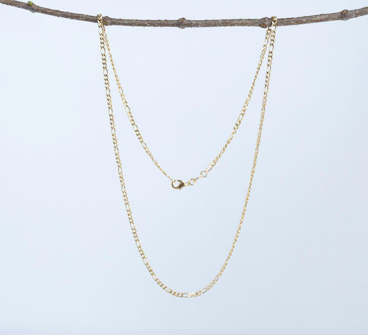 Gold Figaro Chain 18" - 3.2mm