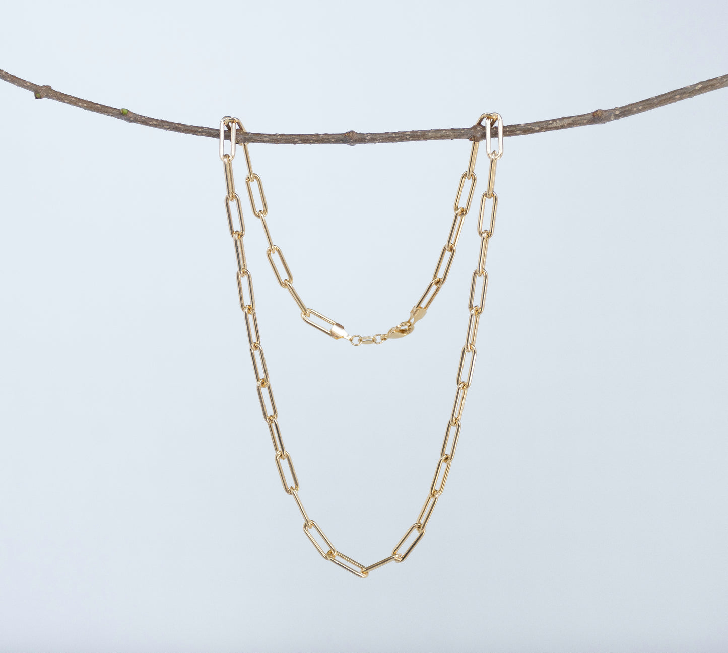 Gold  Paperclip Chain