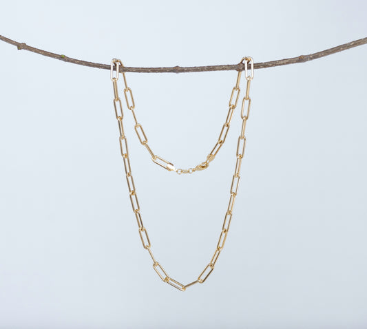 Gold Paperclip Chain