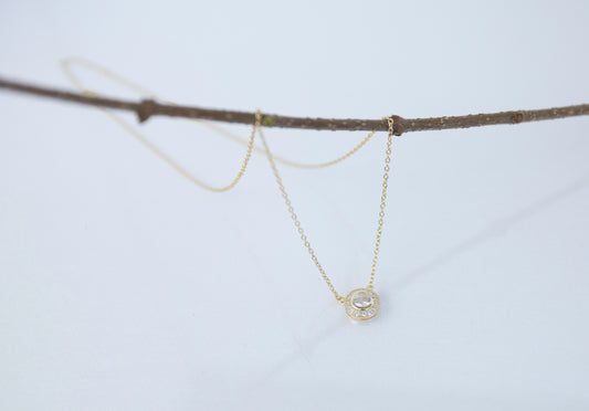 Bezel Set Necklace
