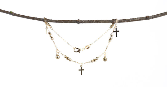 Dangle Cross Anklet