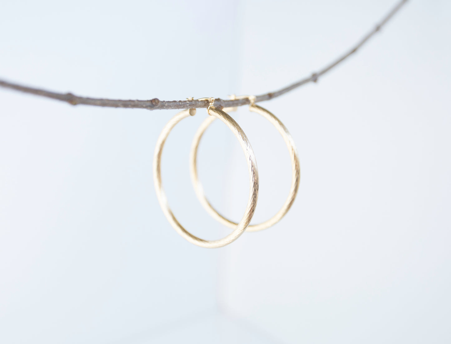 Diamond Cut Gold Hoops